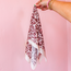 Pink Leopard Silk Bandana Scarf