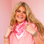 Paisley Pink Silk Bandana Scarf