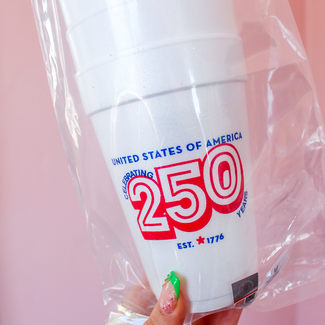 Two Funny Girls America 250th Foam Cup - 10 Pack