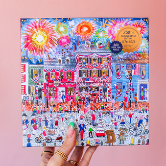 Chronicle Books Michael Storrings Celebrate the USA 500 Piece Foil Puzzle