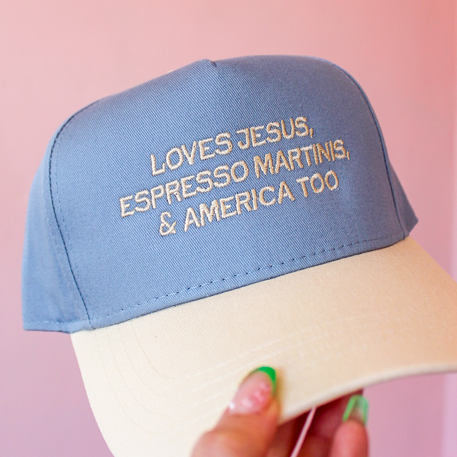 Loves Jesus Espresso Martinis & America Too Hat