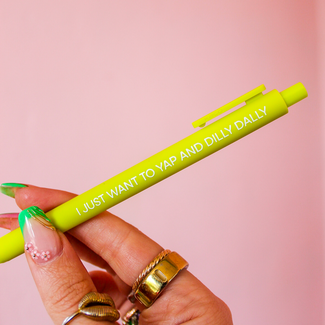 MangoIllustrated I Just Want To Yap and Dilly Dally Jotter Pen