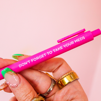 MangoIllustrated Don't Forget To Take Your Meds Jotter Gel Pen