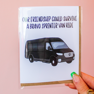 MangoIllustrated Bravo Sprinter Van Love and Friendship Card