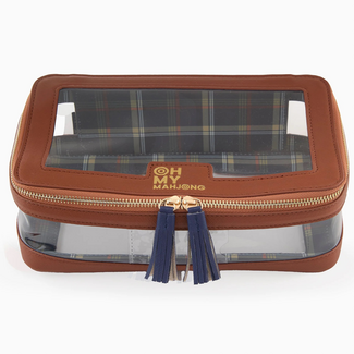 Oh My Mahjong Cognac Tile Storage Bag