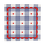 Plaid Stars Paper Cocktail Napkin