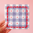 Plaid Stars Paper Cocktail Napkin