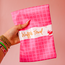 Pink Grid Waffle Towel