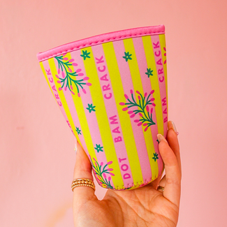Iced Coffee Sleeve - Palm Springs Yellow Mahjong