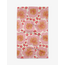 Hibiscus Sunset Geometry Tea Towel