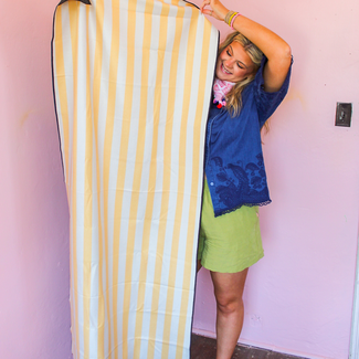 Geometry Yellow Cabana Geometry Beach Towel
