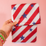 Patriotic Stripe Geometry Tea Towel