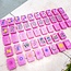 Floating Mahjong Tiles in Floral Pink for the Pool