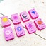 Floating Mahjong Tiles in Floral Pink for the Pool