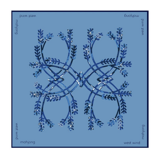 West Wind Mahjong Mahjong Tile Mat - Sky Blue