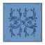 Mahjong Tile Mat - Sky Blue