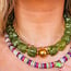 Noemi Chunky Beaded Necklace - Green