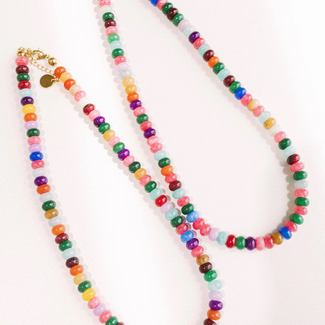 BelJoy Wendy Beaded Necklace - Rainbow
