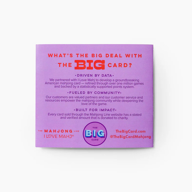 The Big Card 2026: American Mahjong Playing Card