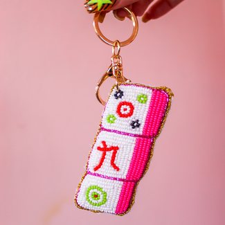 Mahjong Bead Keychain