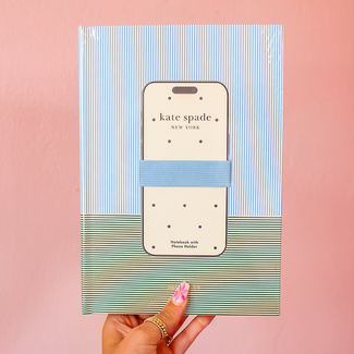 Kate Spade Petite Stripe Notebook with Phone Holder