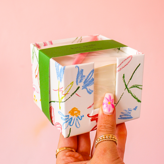 Notecube with Pen Joyful Garden