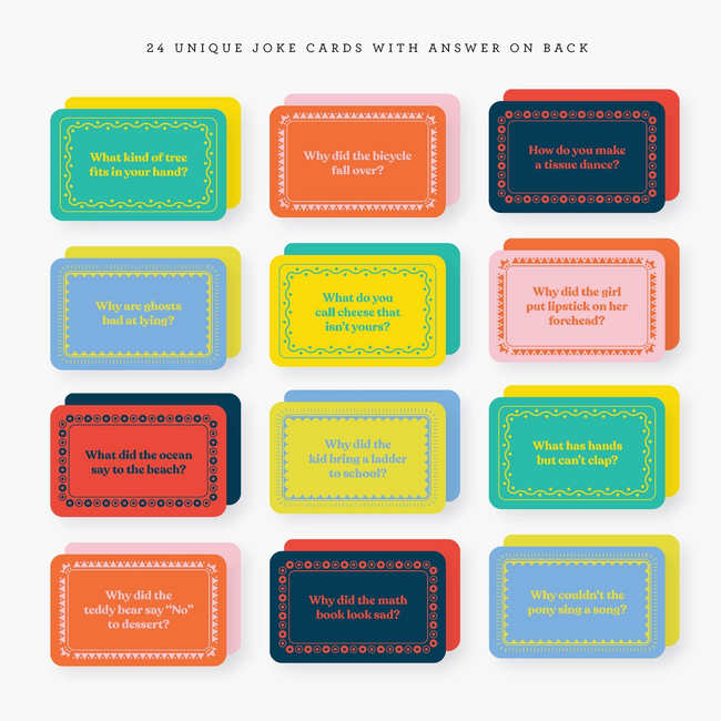 Lunchbox Jokes - Set of 24 Notecards in Metal Tin