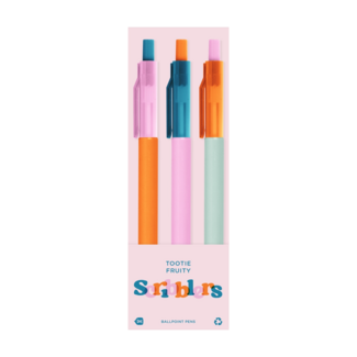 Talking Out of Turn Tootie Fruity Scribbler Jotter Pen Pack (3)