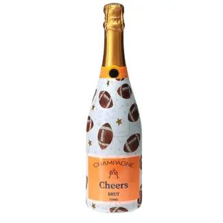 Beau Bottles Beau Bottles Wraps Full Size Prosecco Bottle Football