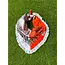 Colorblocked Gameday Bandana w/ Eyelet- Orange & White