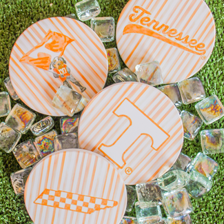 Ceramic Tennessee Striped Coasters