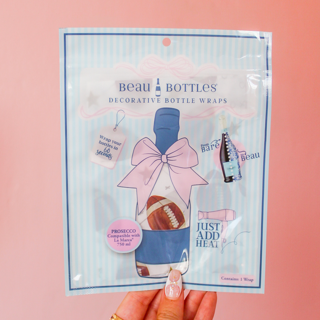 Beau Bottles Wraps Full Size Prosecco Bottle Football