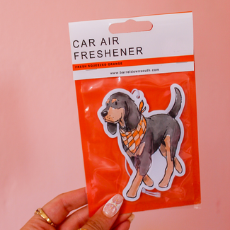 Barrel Down South Bluetick Coonhound Standing Air Freshener