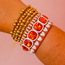 Spirit Bracelet Set- Orange and White