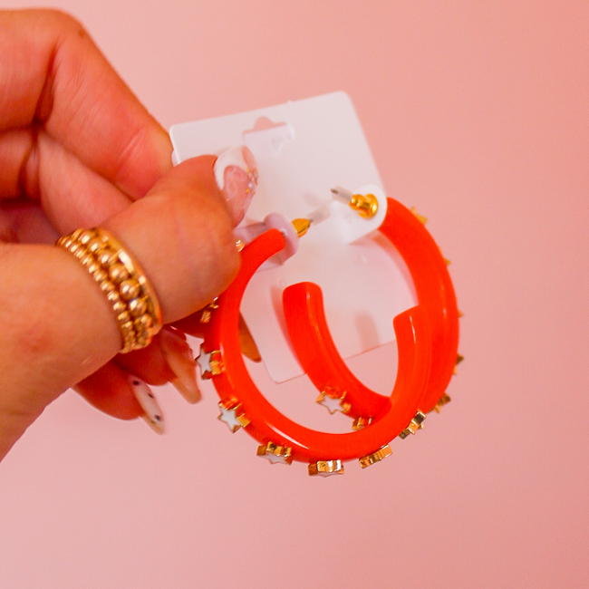 Gameday Hoop - Orange with White Star