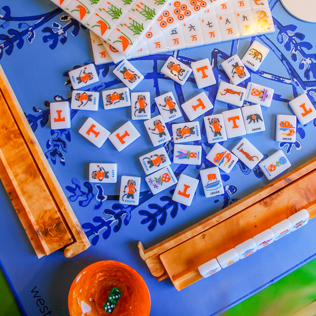 Mahjong Tile Mat - Sky Blue