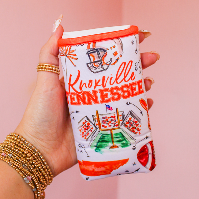 Tailgates In Knoxville Slim Can Coolie 12oz