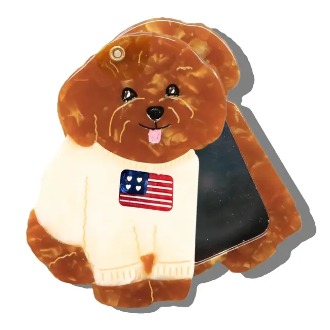 Americana Puppy Compact Mirror
