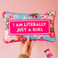 Just A Girl Needlepoint Pillow