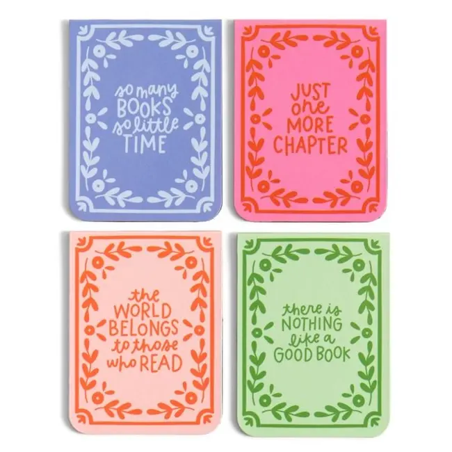 Book Lover Reading Quotes Magnetic Bookmarks Set of 4