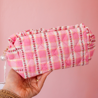 Shiraleah Scarlett Quilted Small Zip Pouch