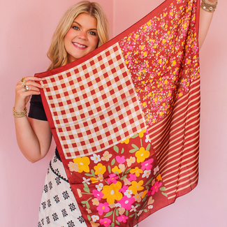 Shiraleah Floral 4-in-1 Square Scarf