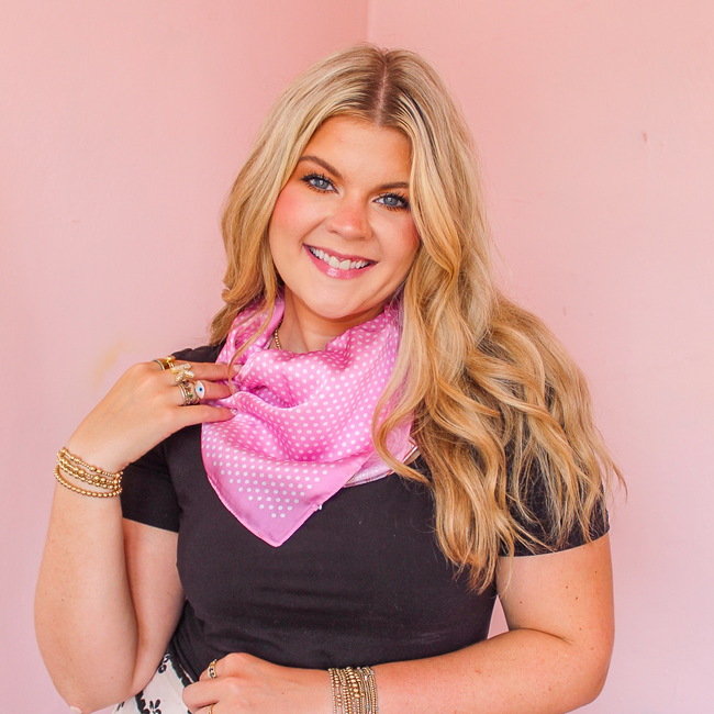 Paisley Square Scarf in Pink