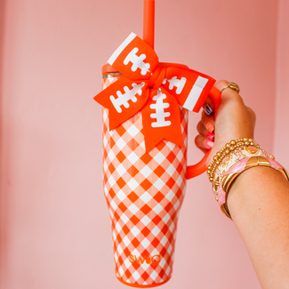 Swig 40oz Mega Mug - Gameday Gingham Orange