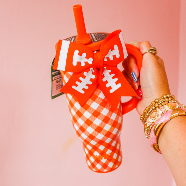 30oz Mega Mug - Gameday Gingham Orange