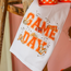 Orange Game Day Icons Kitchen Towel