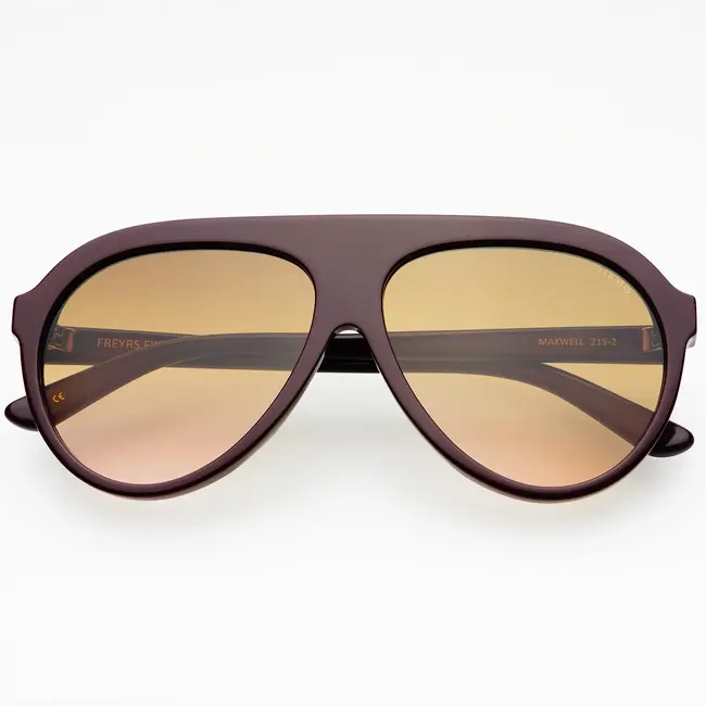 Maxwell Burgundy Sunglasses by Freyrs