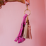 Paisley Bag Charm Pink