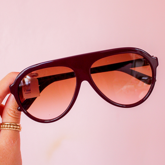 Maxwell Burgundy Sunglasses by Freyrs