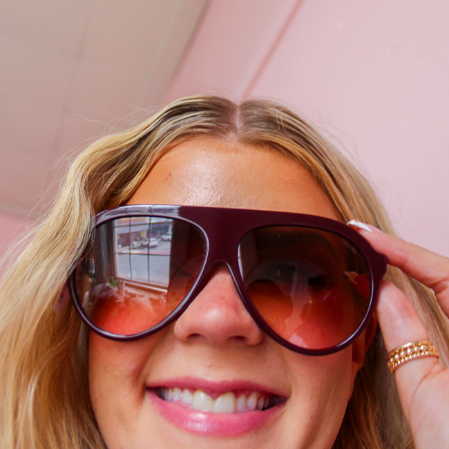 Maxwell Burgundy Sunglasses by Freyrs